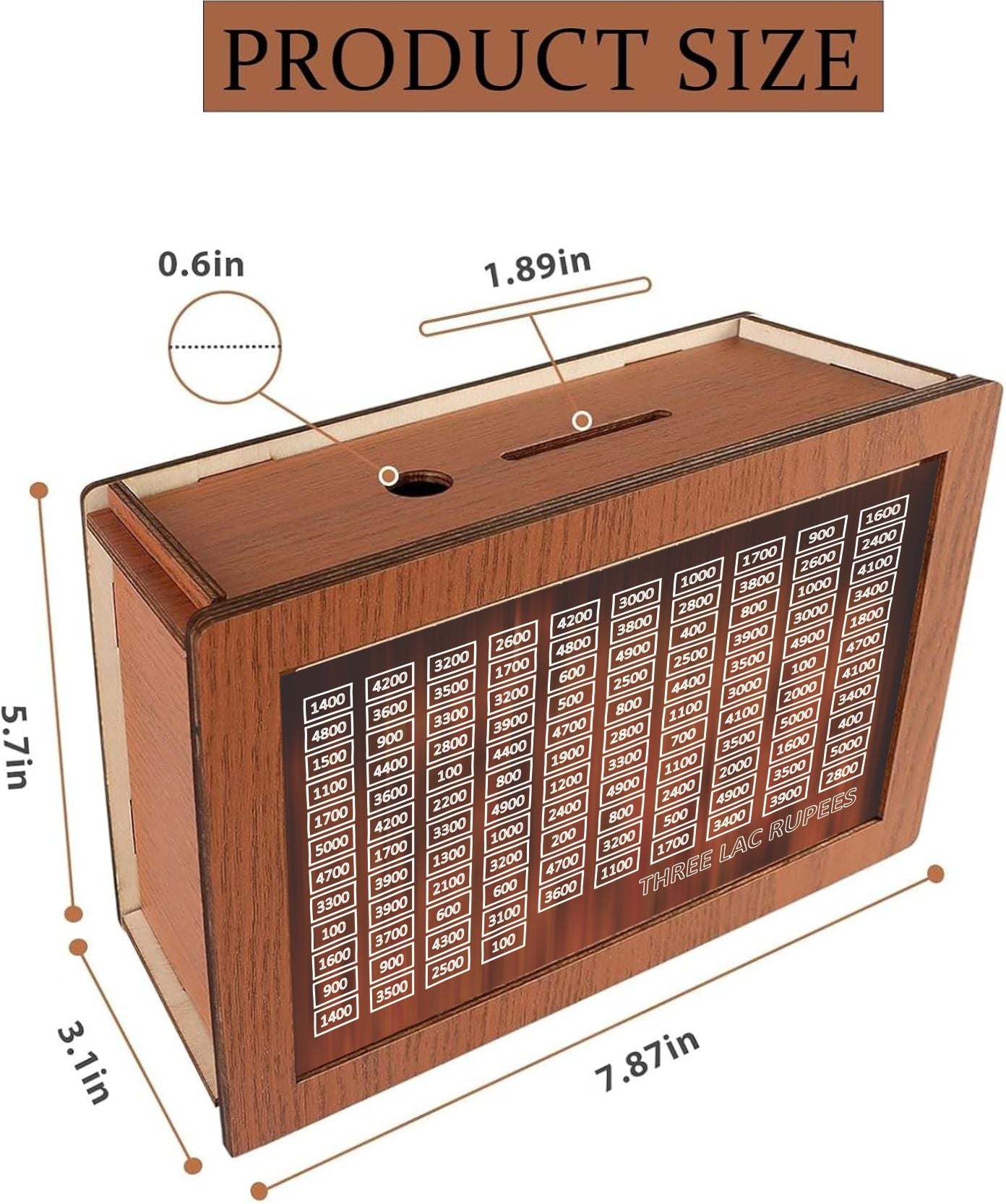 Wooden Digital Money Saving Box β Save Rs. 3 Lakh | Smart Coin Bank with Counter | Eco-Friendly Piggy Bank Pakistan