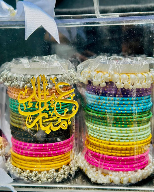 Elegant Acrylic Bag with Jhumkay & Colorful Bangles – Perfect Gift